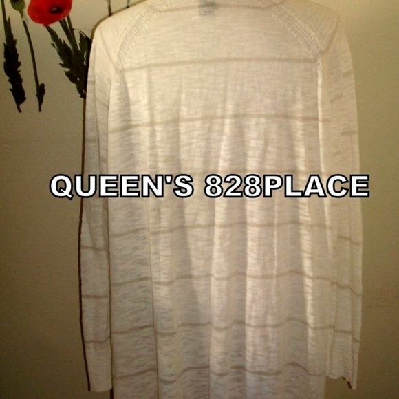 Nwt Womens Plus size 1X Spring & Mercer Beige Light LONG OPEN CARDIGAN Sweater - Picture 8 of 9